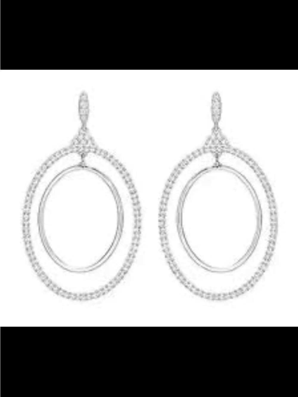 Oval Hoop from swarovski referred as GIlberte crystal hoop new earrings 1791